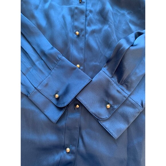 Elegant Blue Button Down Shirt - Picture 12 of 13